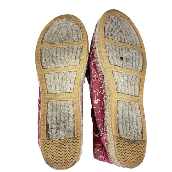 Sperry Topsider Katama Whale Print Slip on Espadrille Flats Women's Size 8 - Picture 10 of 13